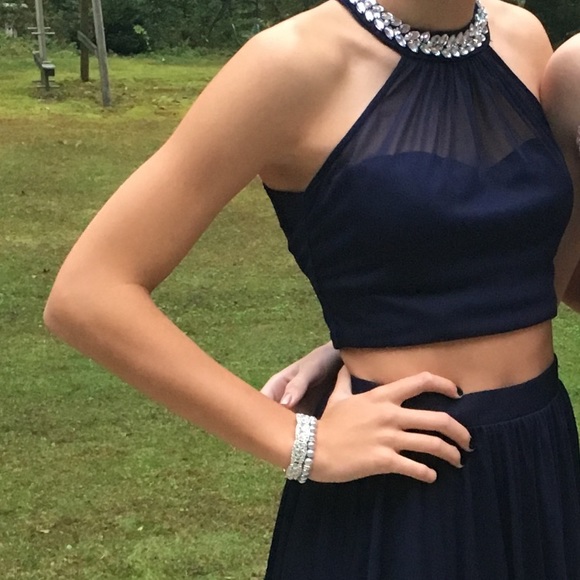 Macy's Dresses & Skirts - Navy Blue Macy’s homecoming two piece dress